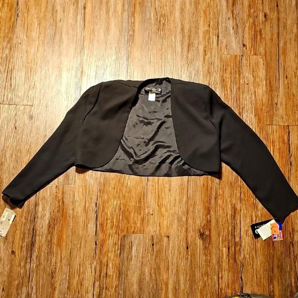 NWT Women's Hampton Nites Black Polyester Bolero Jacket - Picture 1 of 5